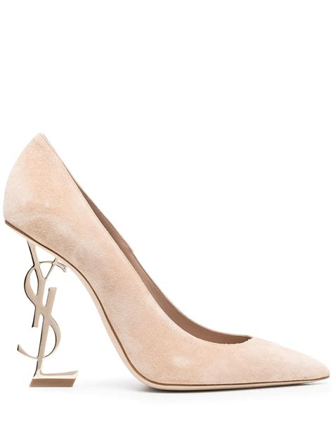 ysl baby pink heels|farfetch saint laurent pumps.